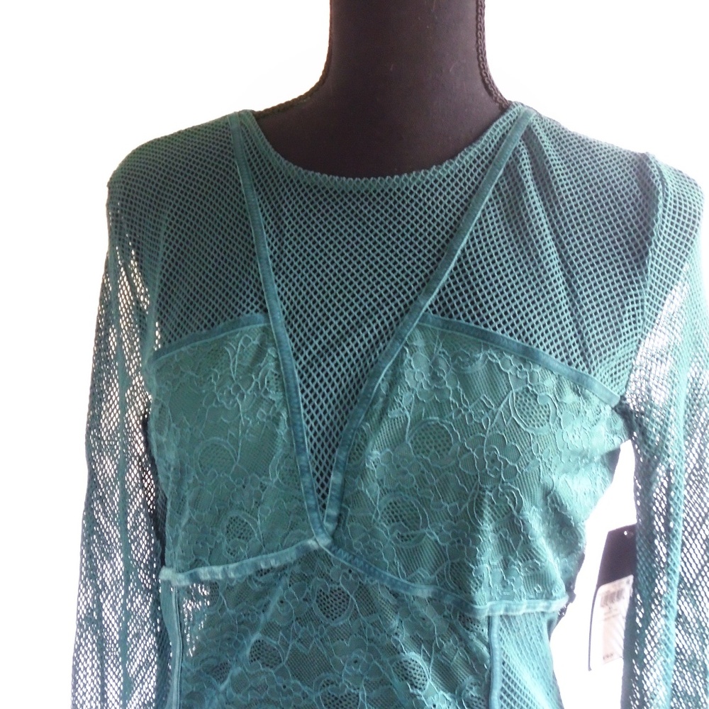 NWT Guess XL Mesh & Lace Bodysuit